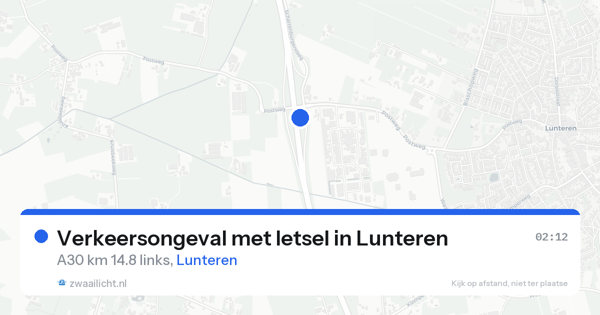 Verkeersongeval met letsel in Lunteren — 21 aug 2026