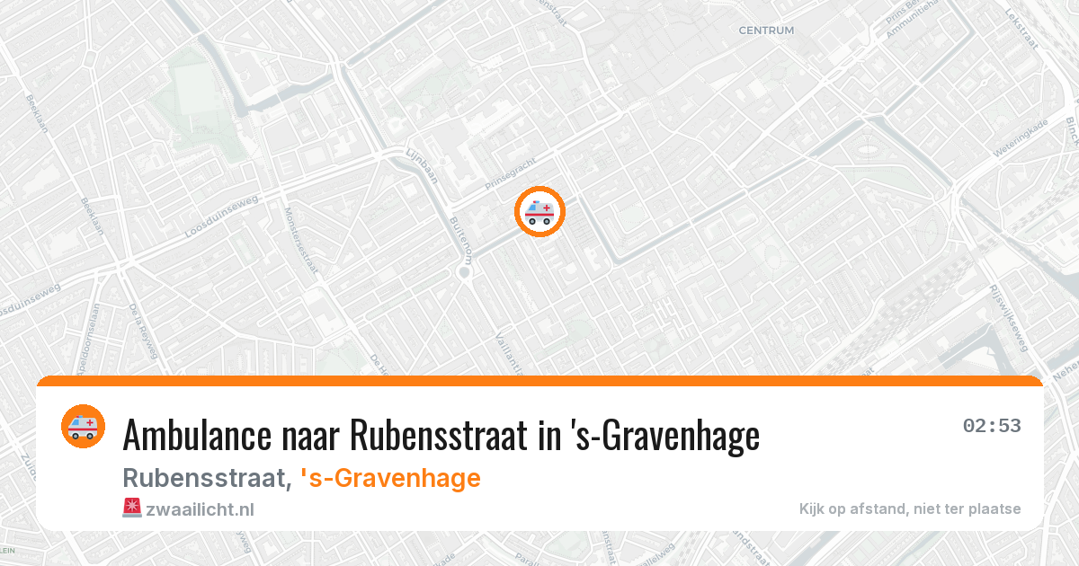 Ambulance naar Rubensstraat in 's-Gravenhage — 13 jul 2026
