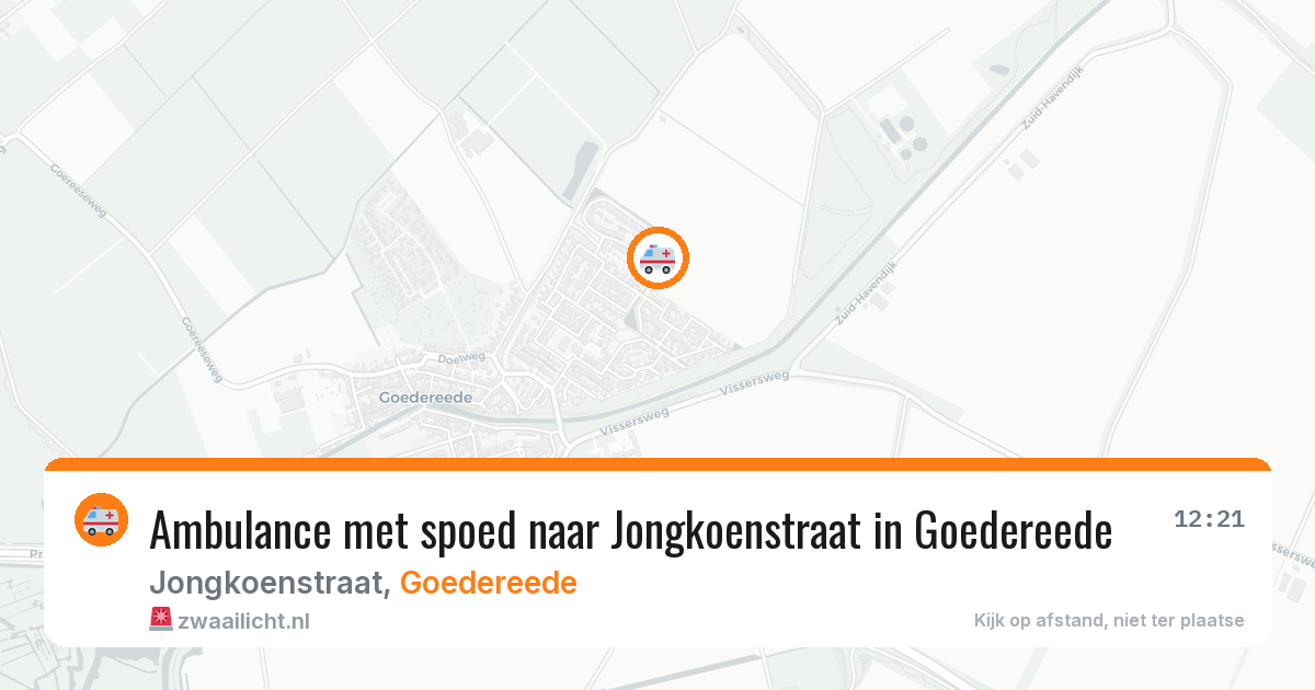 Ambulance met spoed naar Jongkoenstraat in Goedereede — 1 apr 2026