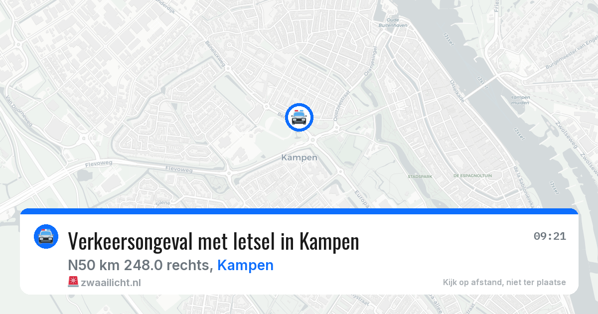 Verkeersongeval met letsel in Kampen — 25 mrt 2026