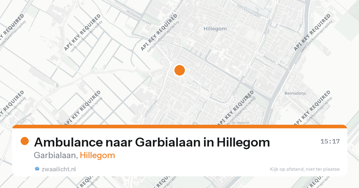 Ambulance naar Garbialaan in Hillegom — 25 aug 2026