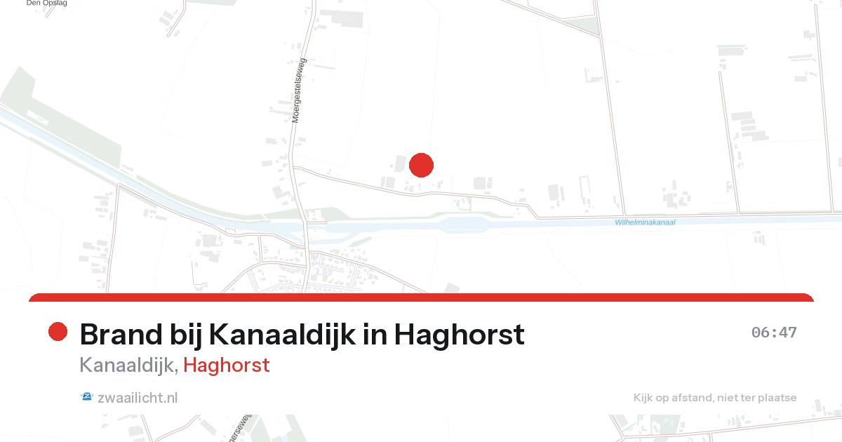 Brand bij Kanaaldijk in Haghorst — 28 aug 2026