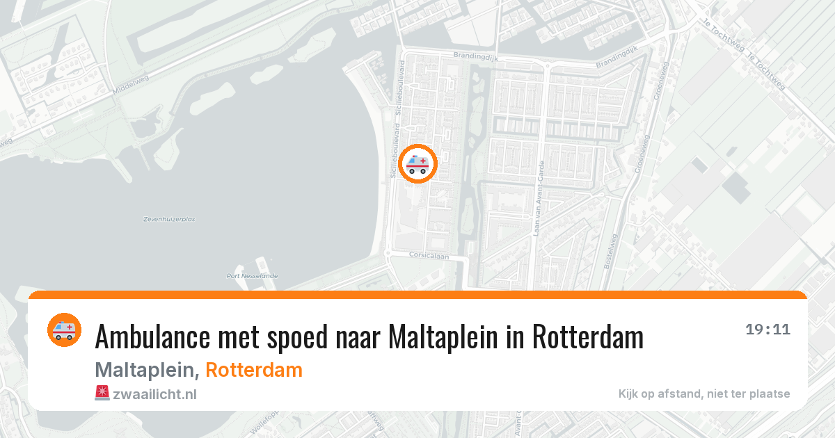 Ambulance met spoed naar Maltaplein in Rotterdam — 10 jun 2026
