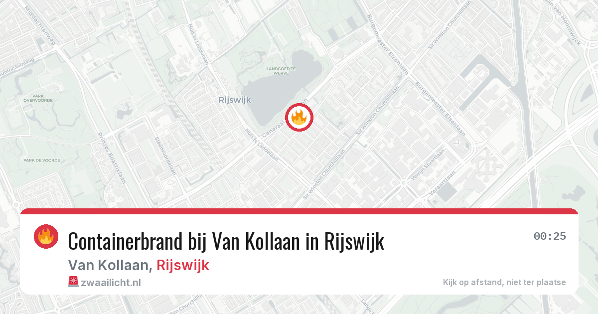 Containerbrand bij Van Kollaan in Rijswijk — 5 aug 2026