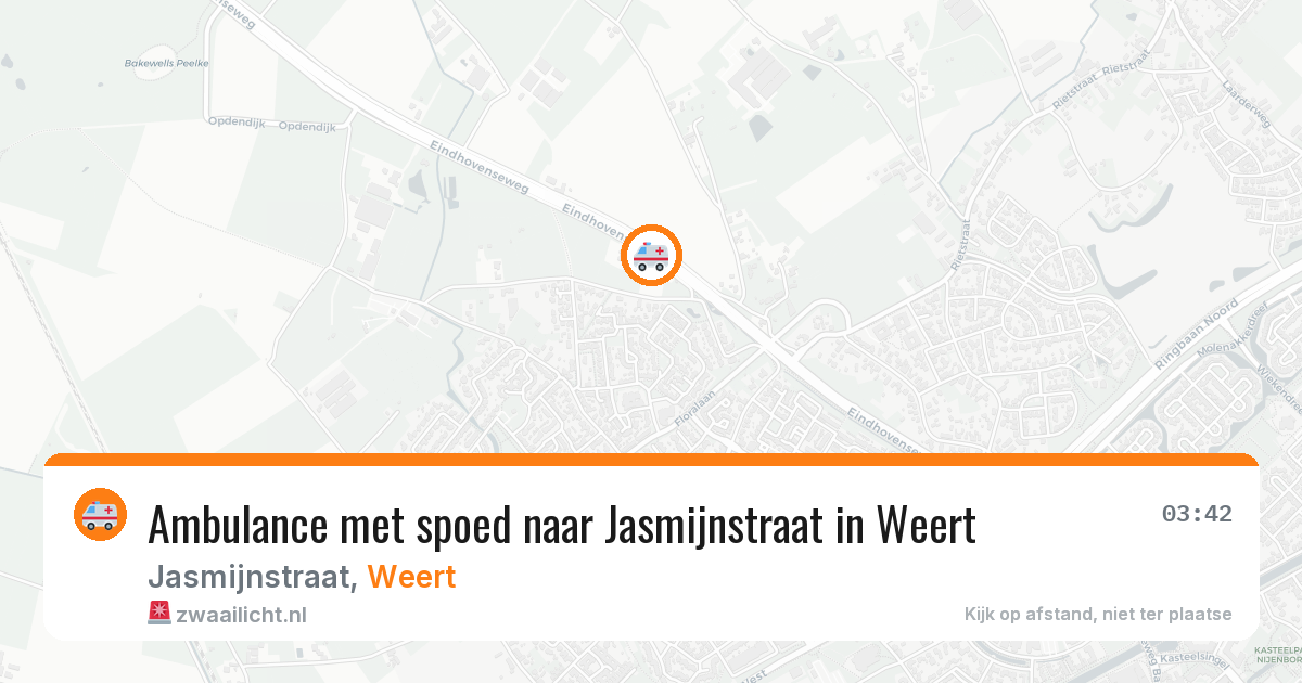 Ambulance met spoed naar Jasmijnstraat in Weert — 12 jun 2026