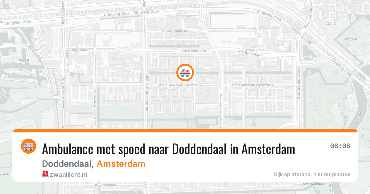 Ambulance met spoed naar Doddendaal in Amsterdam — 8 mrt 2026