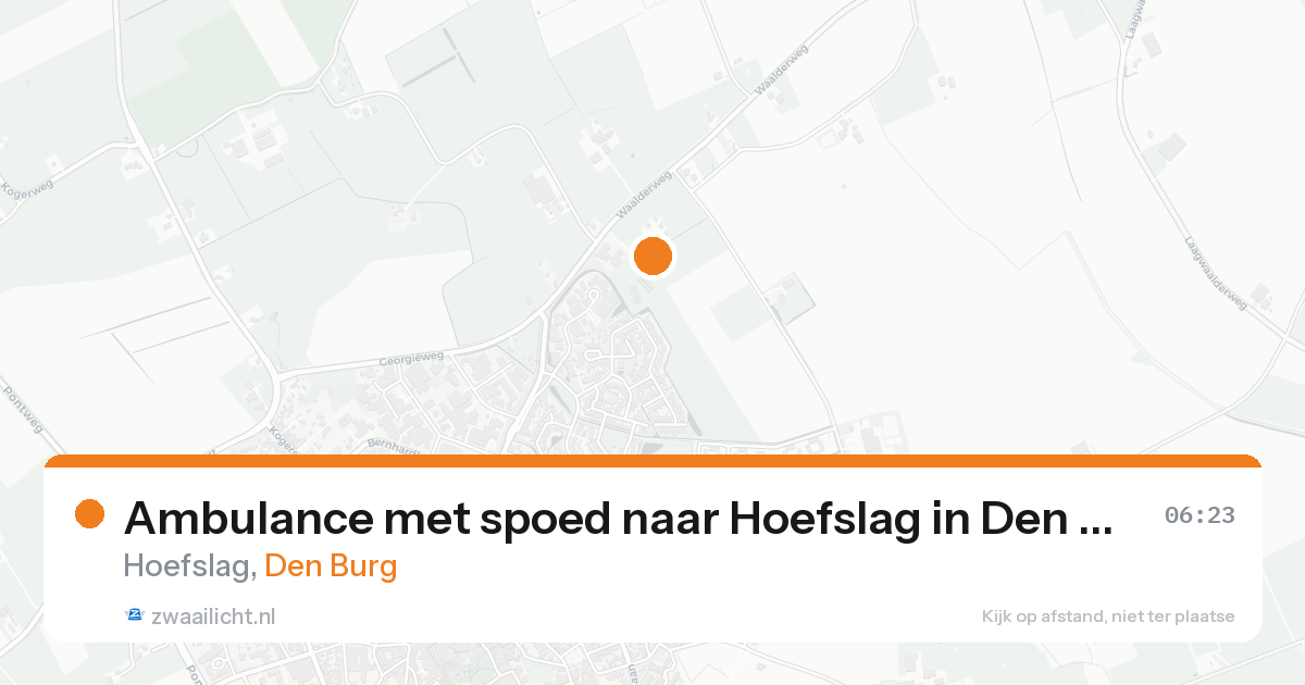 Ambulance met spoed naar Hoefslag in Den Burg — 31 jan 2026
