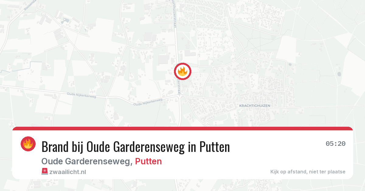 Brand bij Oude Garderenseweg in Putten — 8 mei 2026