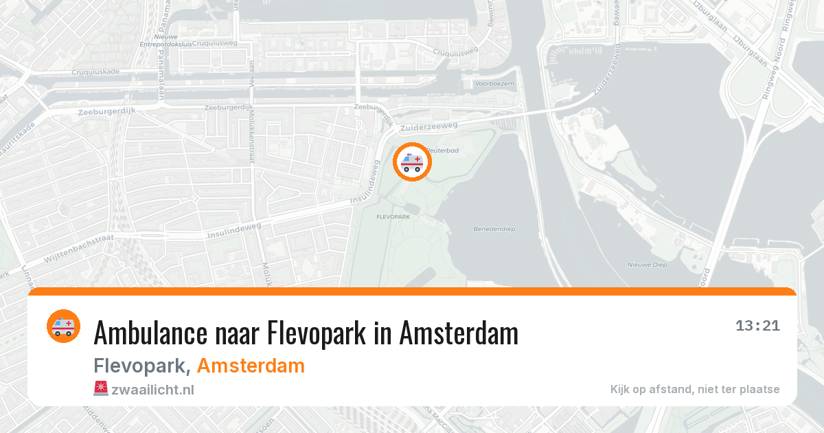 Ambulance naar Flevopark in Amsterdam — 20 mei 2026