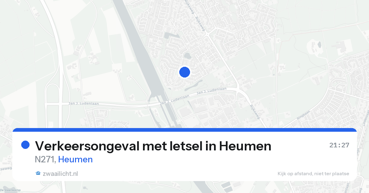Verkeersongeval met letsel in Heumen — 15 aug 2026