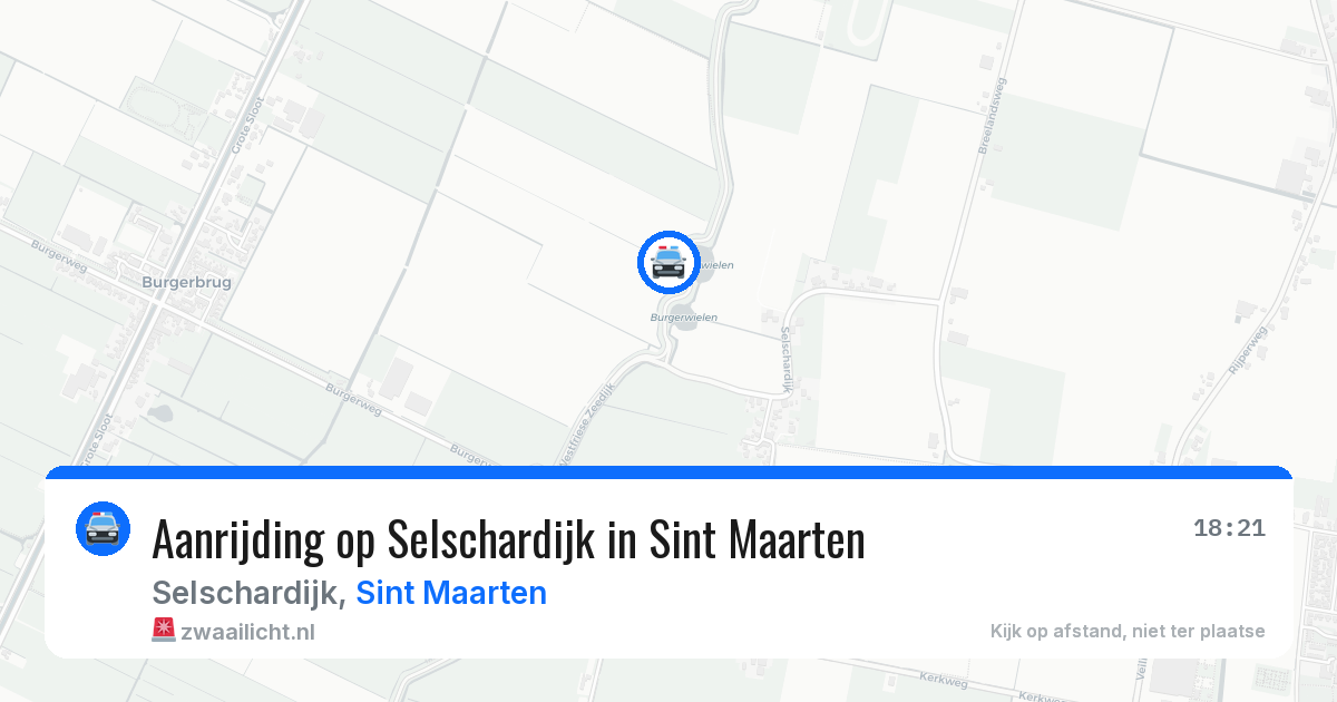 Aanrijding op Selschardijk in Sint Maarten — 24 mei 2026