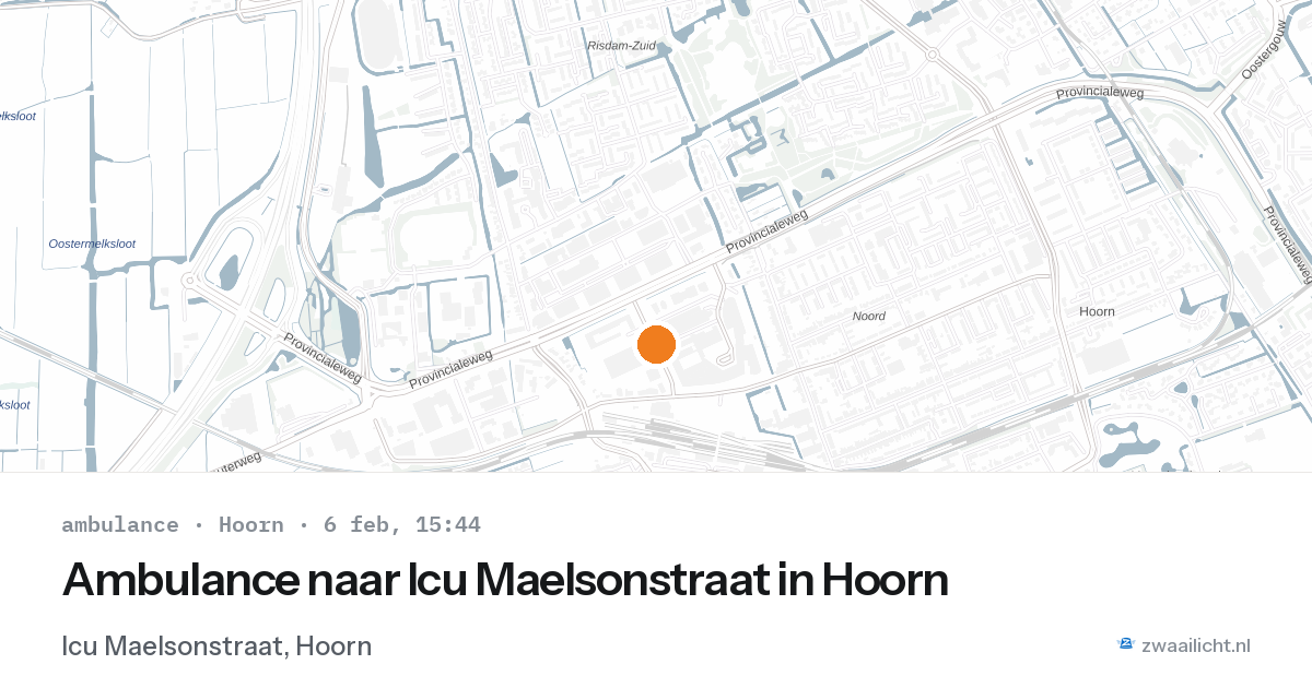 Ambulance naar Icu Maelsonstraat in Hoorn — 6 feb 2026