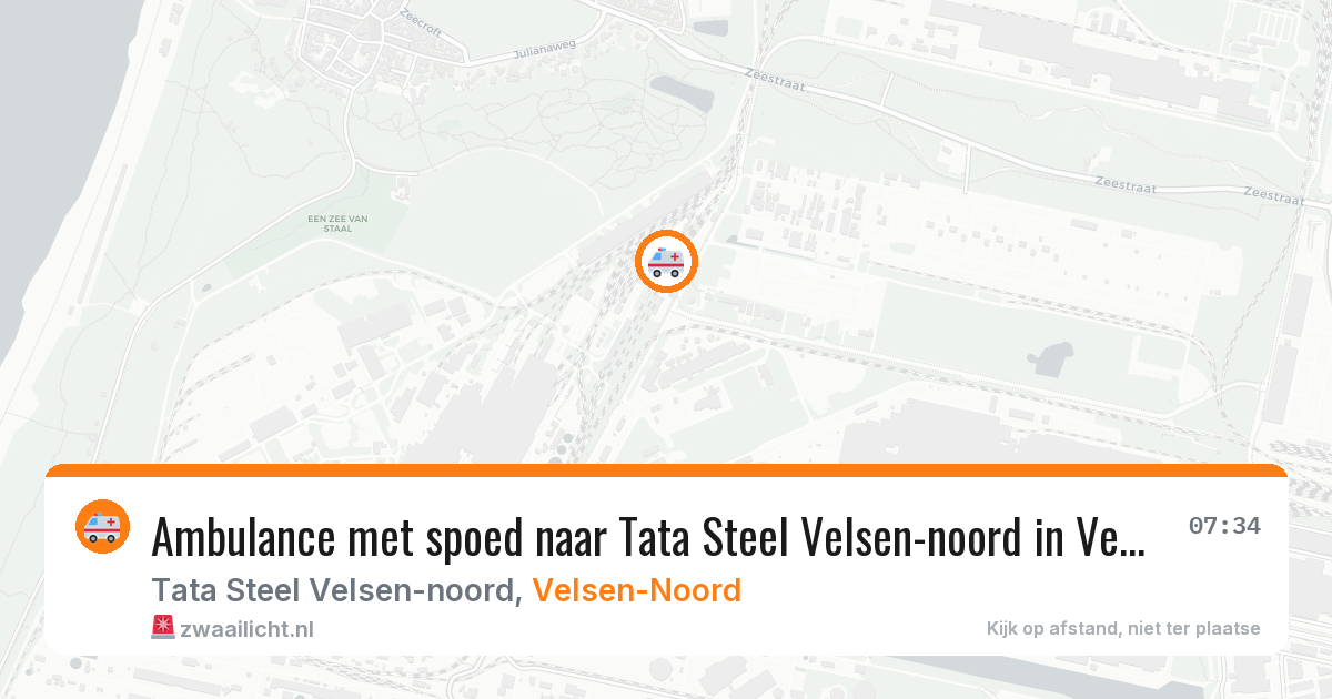 Ambulance met spoed naar Tata Steel Velsen-noord in Velsen-Noord — 29 jan 2026