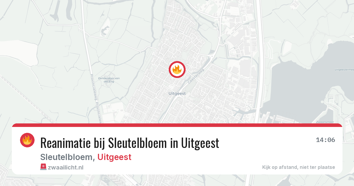 Reanimatie bij Sleutelbloem in Uitgeest — 23 mrt 2026