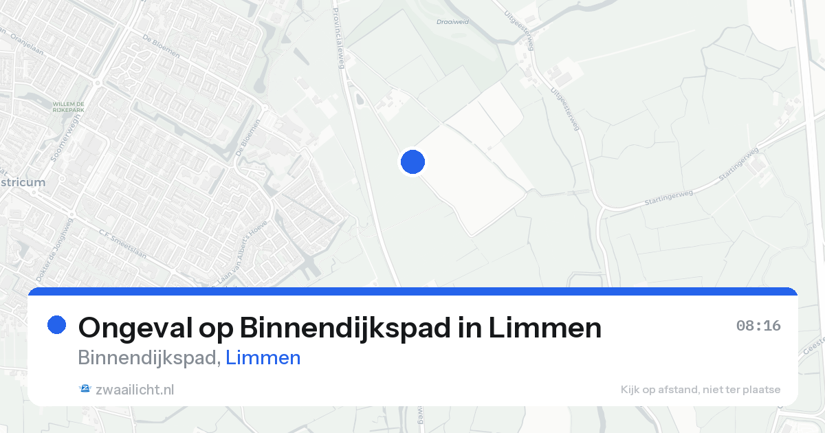 Ongeval op Binnendijkspad in Limmen — 24 aug 2026
