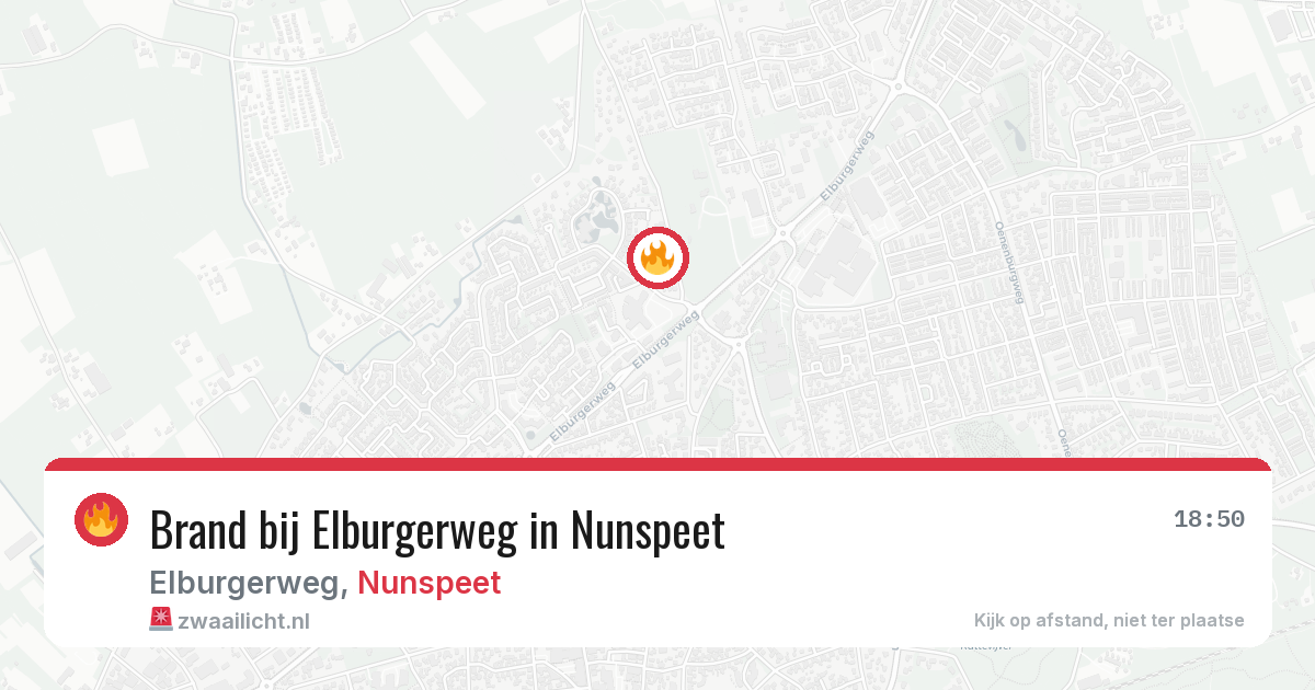Brand bij Elburgerweg in Nunspeet — 4 aug 2026