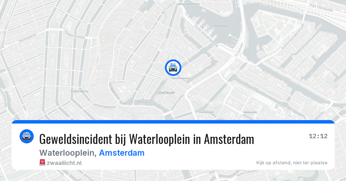 Geweldsincident bij Waterlooplein in Amsterdam — 10 aug 2026