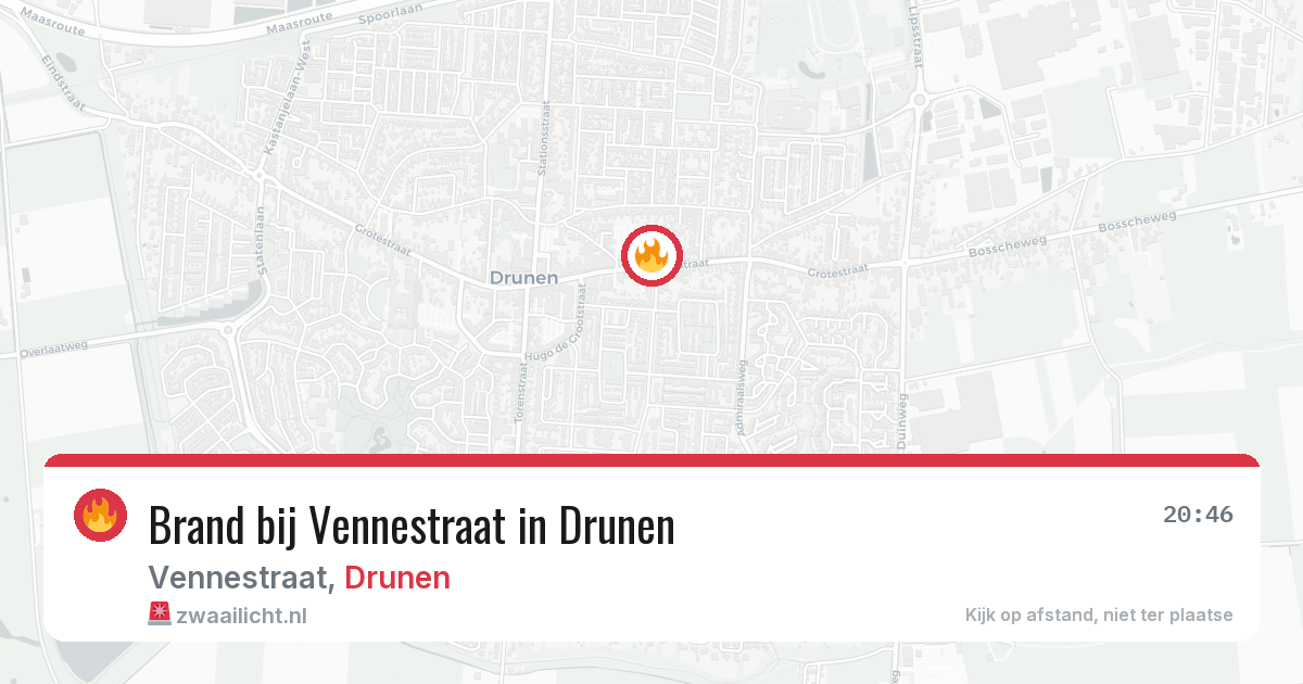 Brand bij Vennestraat in Drunen — 24 jul 2026