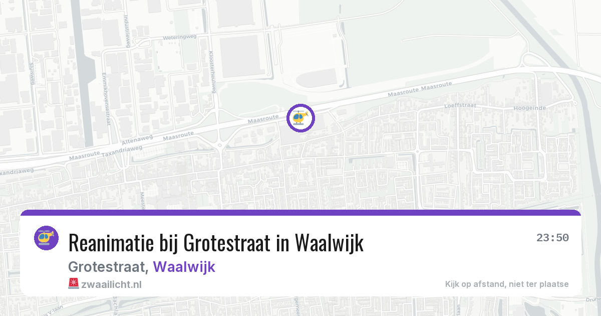 Reanimatie bij Grotestraat in Waalwijk — 8 jun 2026