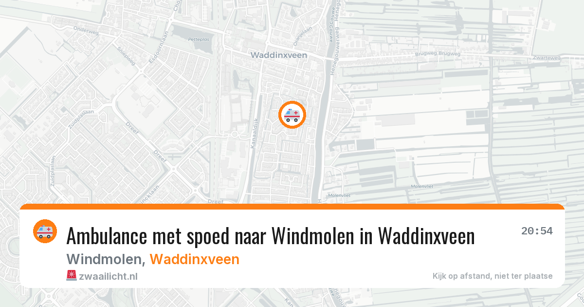 Ambulance met spoed naar Windmolen in Waddinxveen — 30 jun 2026