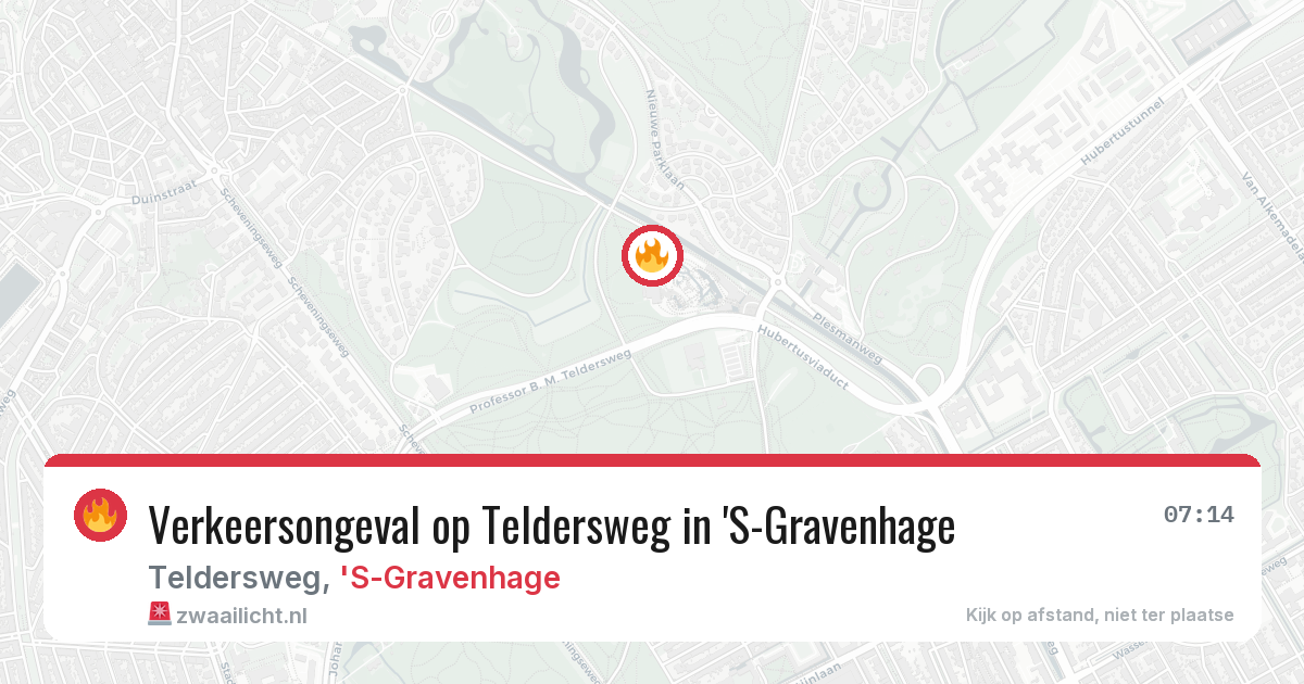 Verkeersongeval op Teldersweg in 'S-Gravenhage — 29 apr 2026