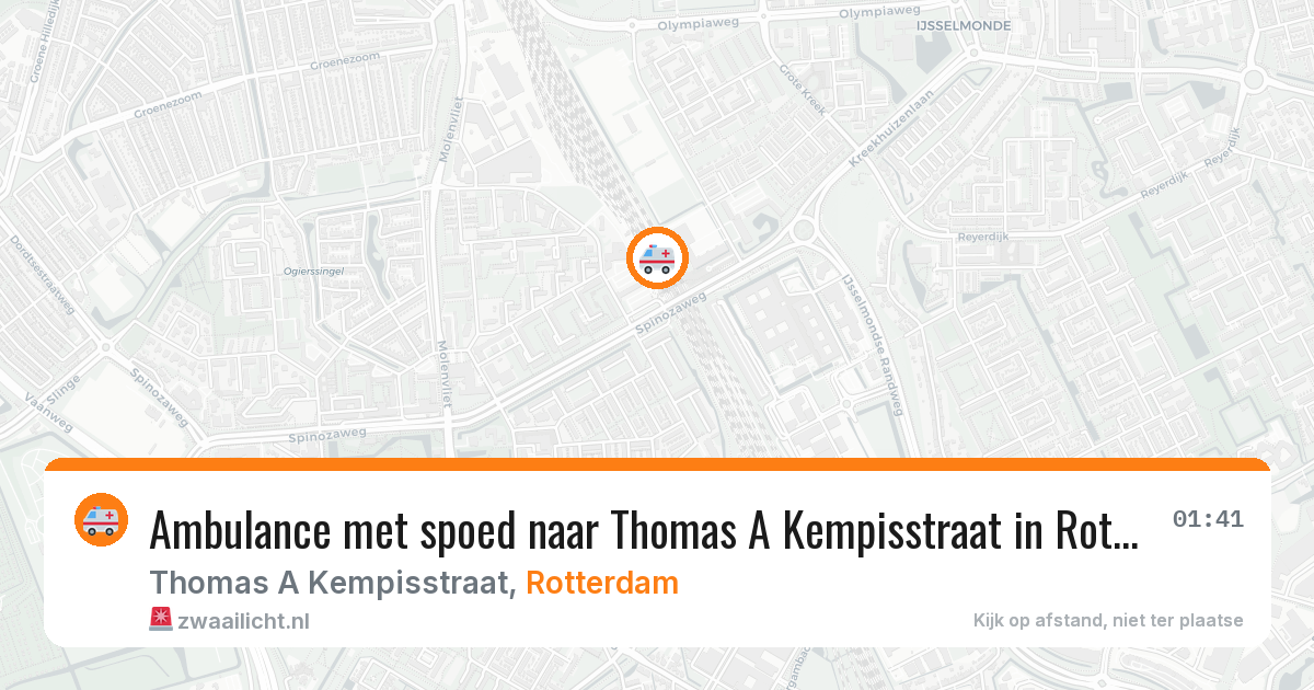 Ambulance met spoed naar Thomas A Kempisstraat in Rotterdam — 7 apr 2026