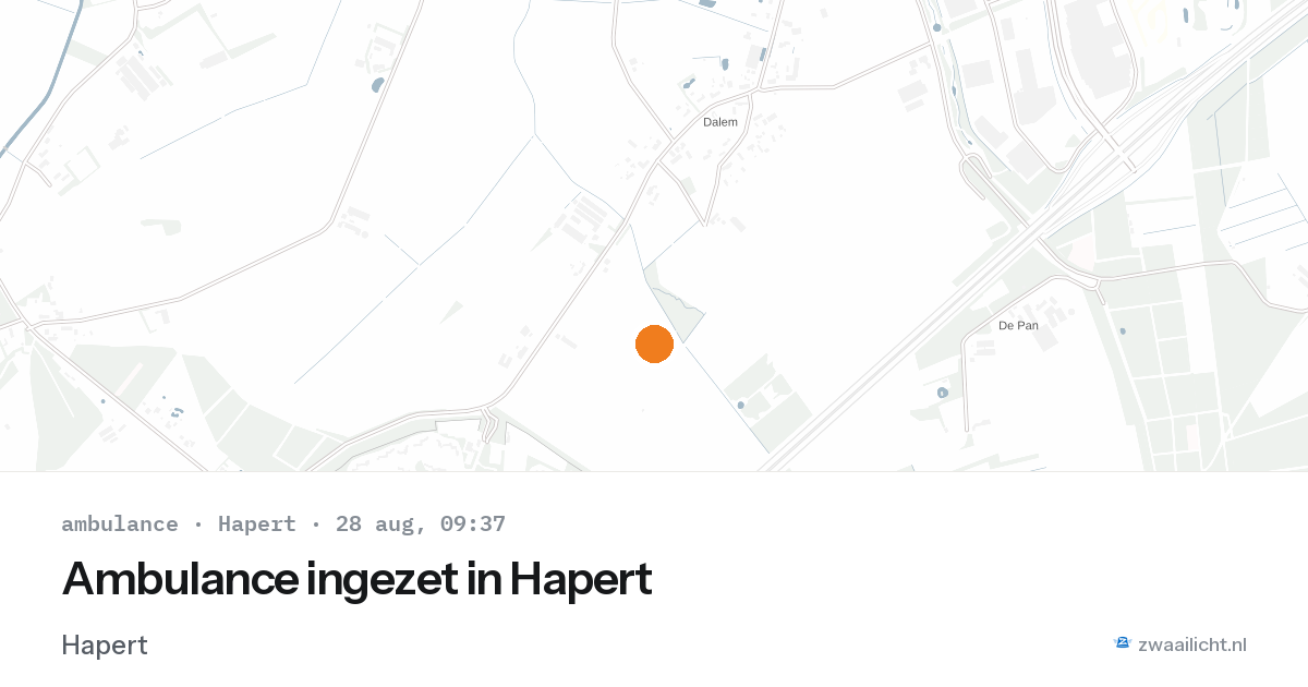 Ambulance ingezet in Hapert — 28 aug 2026