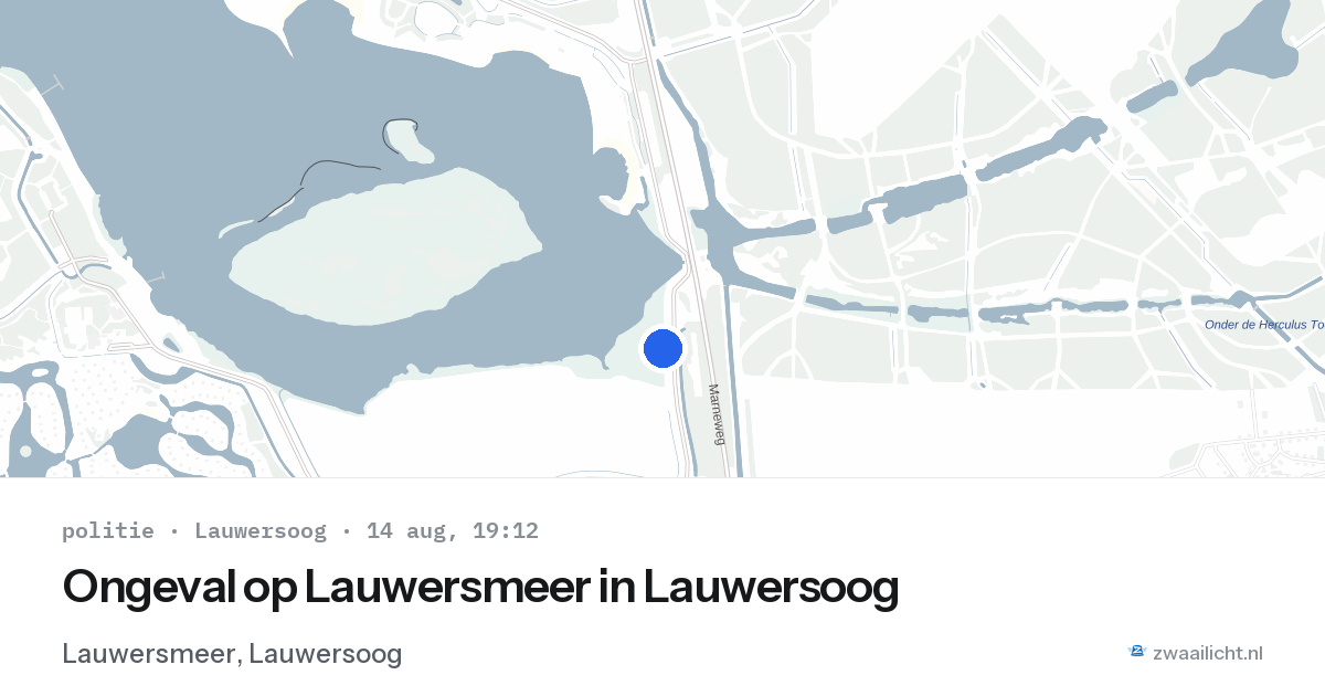 Ongeval op Lauwersmeer in Lauwersoog — 14 aug 2026