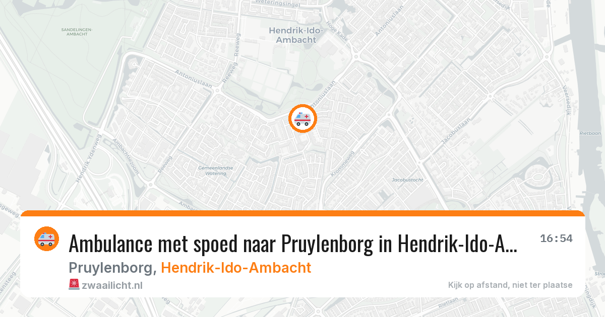Ambulance met spoed naar Pruylenborg in Hendrik-Ido-Ambacht — 21 jan 2026