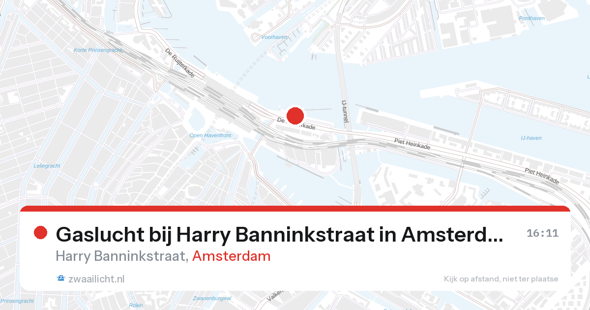 Gaslucht bij Harry Banninkstraat in Amsterdam — 27 aug 2026