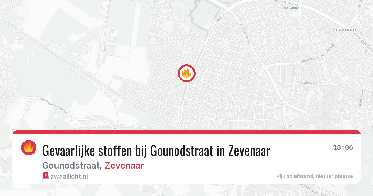 Gevaarlijke stoffen bij Gounodstraat in Zevenaar — 29 jul 2026
