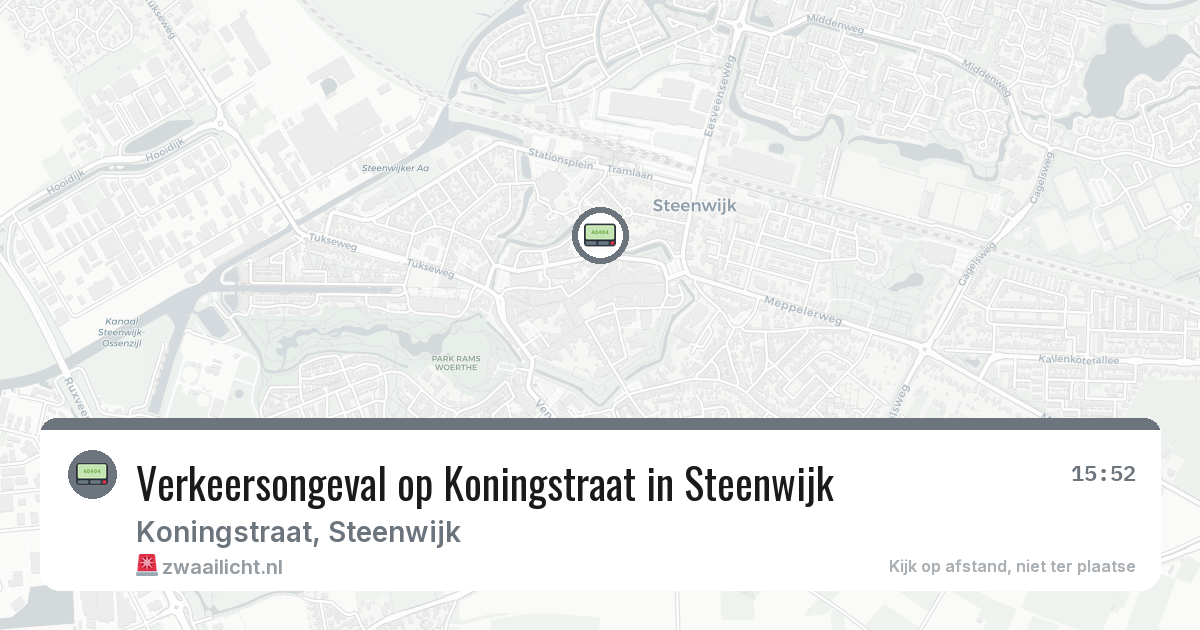 Verkeersongeval op Koningstraat in Steenwijk — 10 jul 2026