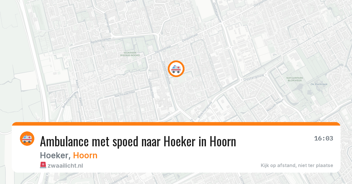 Ambulance met spoed naar Hoeker in Hoorn — 17 feb 2026