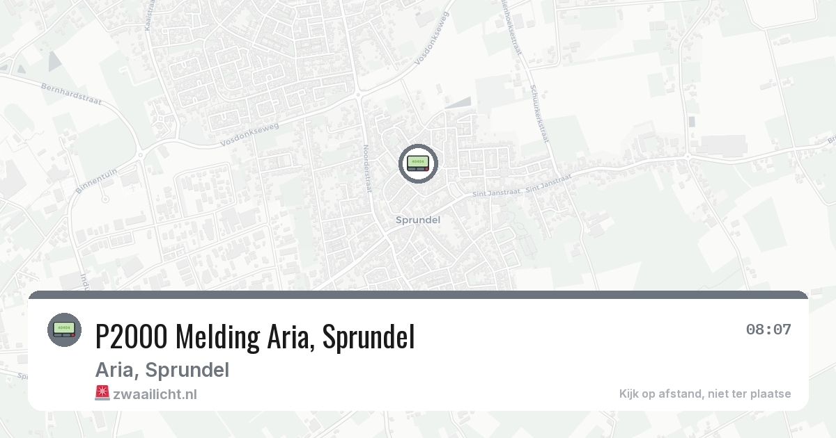 P2000 Melding Aria, Sprundel — 5 jun 2026