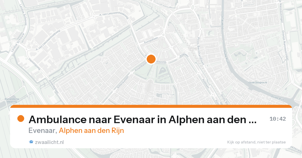 Ambulance naar Evenaar in Alphen aan den Rijn — 15 aug 2026