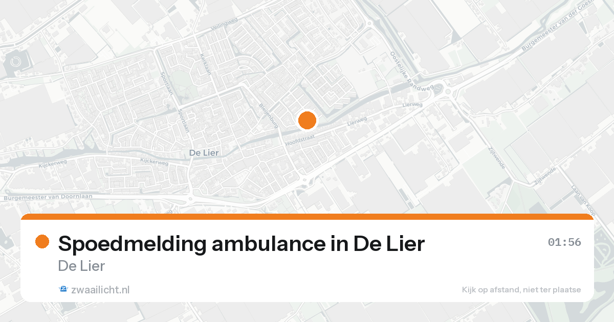 Spoedmelding ambulance in De Lier — 17 aug 2026
