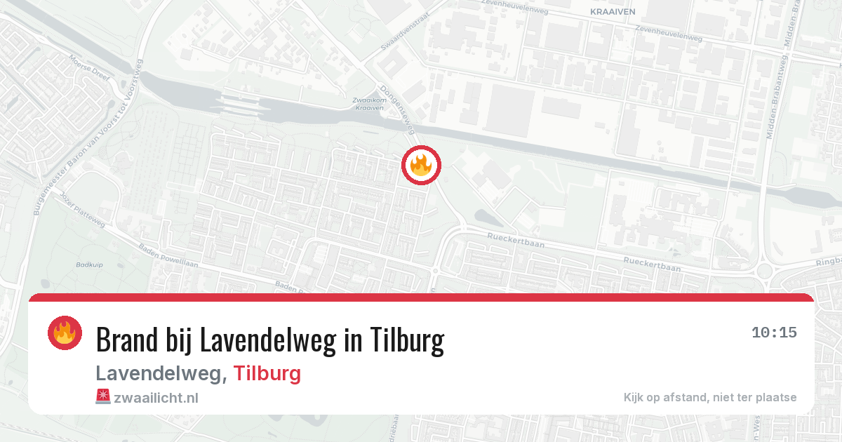 Brand bij Lavendelweg in Tilburg — 28 jun 2026