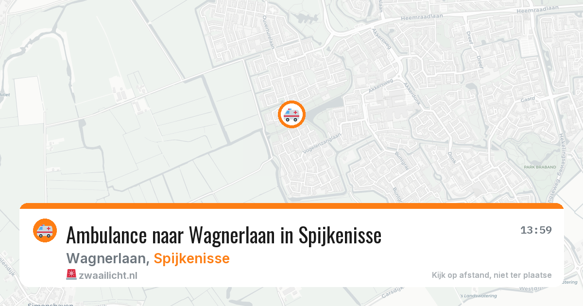 Ambulance naar Wagnerlaan in Spijkenisse — 5 aug 2026