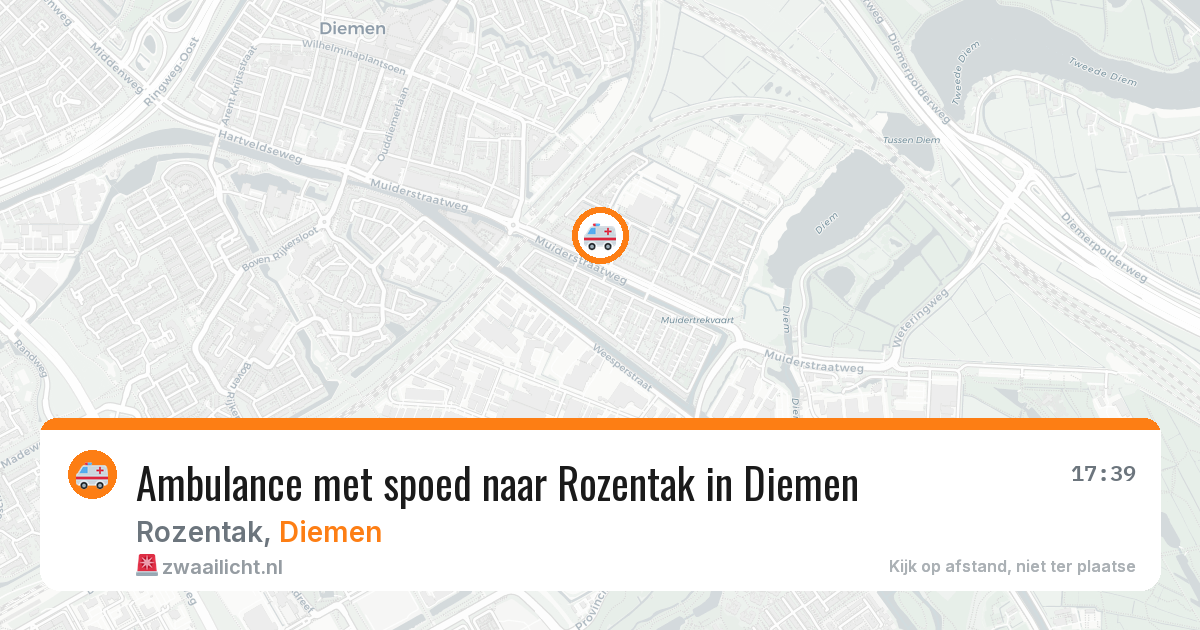 Ambulance met spoed naar Rozentak in Diemen — 2 jun 2026