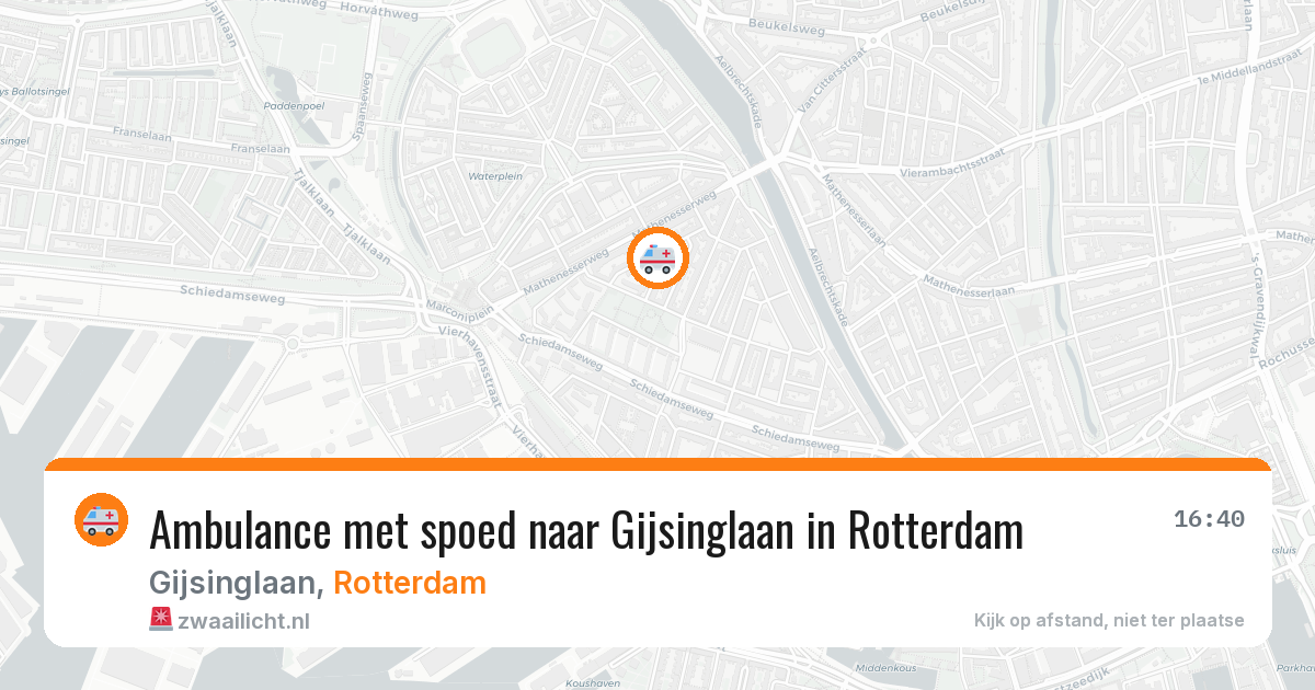 Ambulance met spoed naar Gijsinglaan in Rotterdam — 7 apr 2026