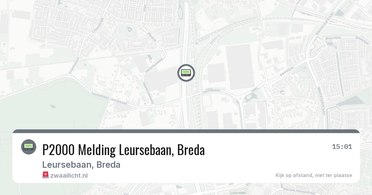 P2000 Melding Leursebaan, Breda — 3 aug 2026