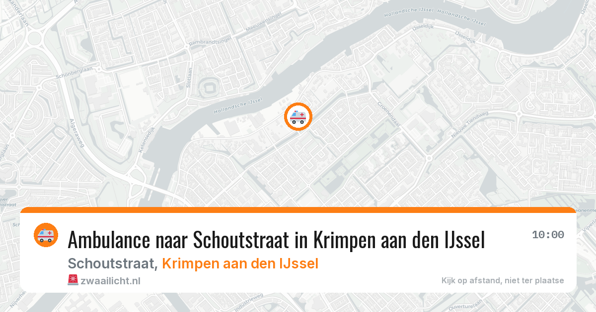 Ambulance naar Schoutstraat in Krimpen aan den IJssel — 5 jul 2026