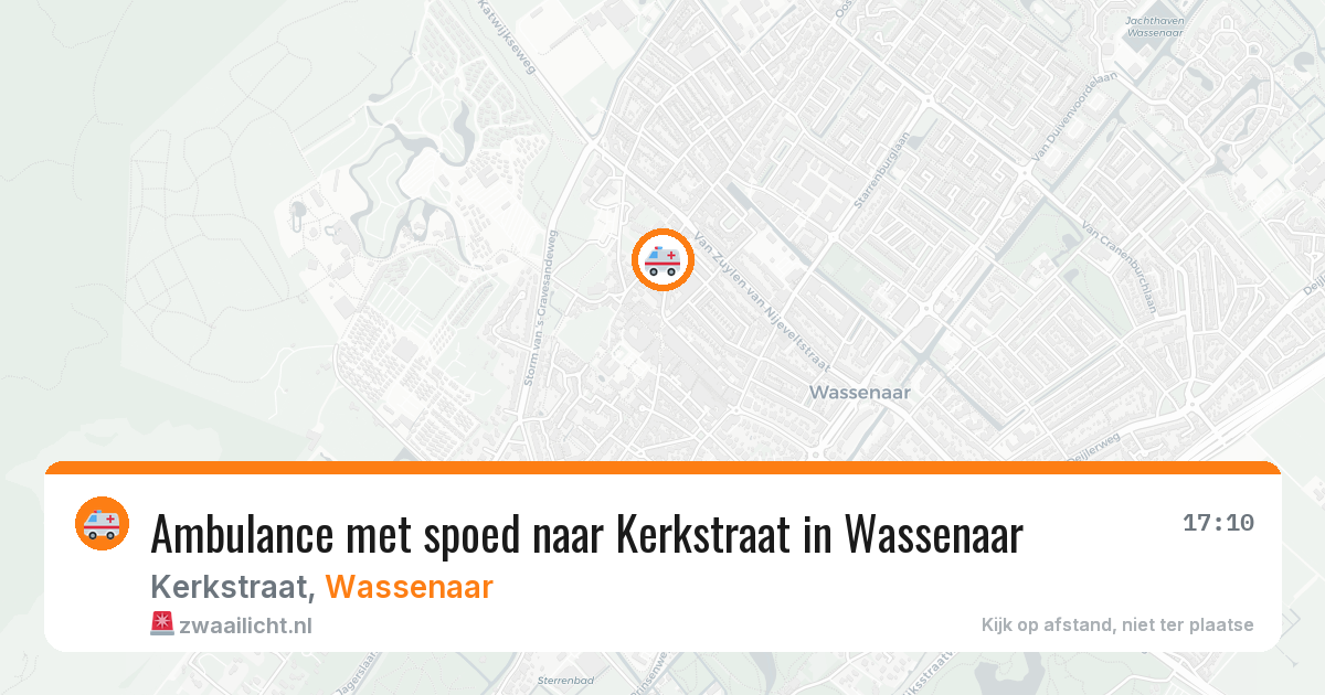 Ambulance met spoed naar Kerkstraat in Wassenaar — 30 mrt 2026