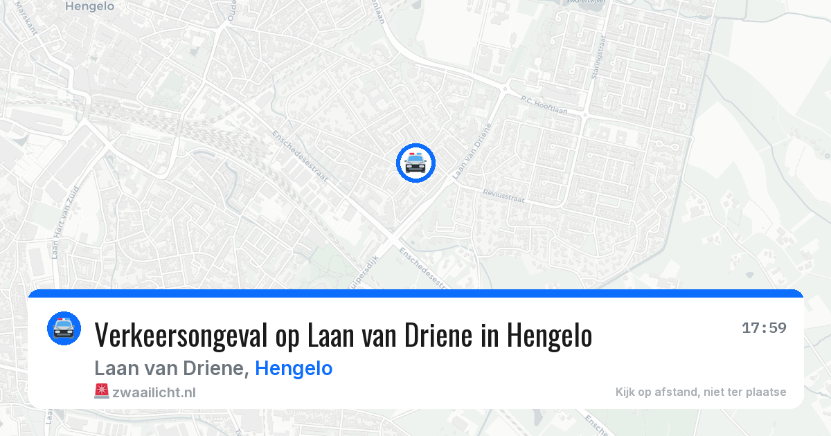 Verkeersongeval op Laan van Driene in Hengelo — 23 jan 2026