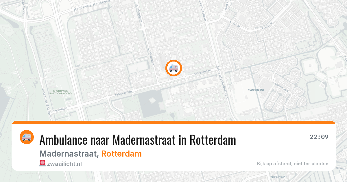 Ambulance naar Madernastraat in Rotterdam — 2 aug 2026