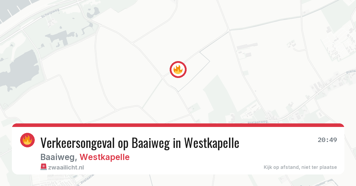 Verkeersongeval op Baaiweg in Westkapelle — 25 mei 2026