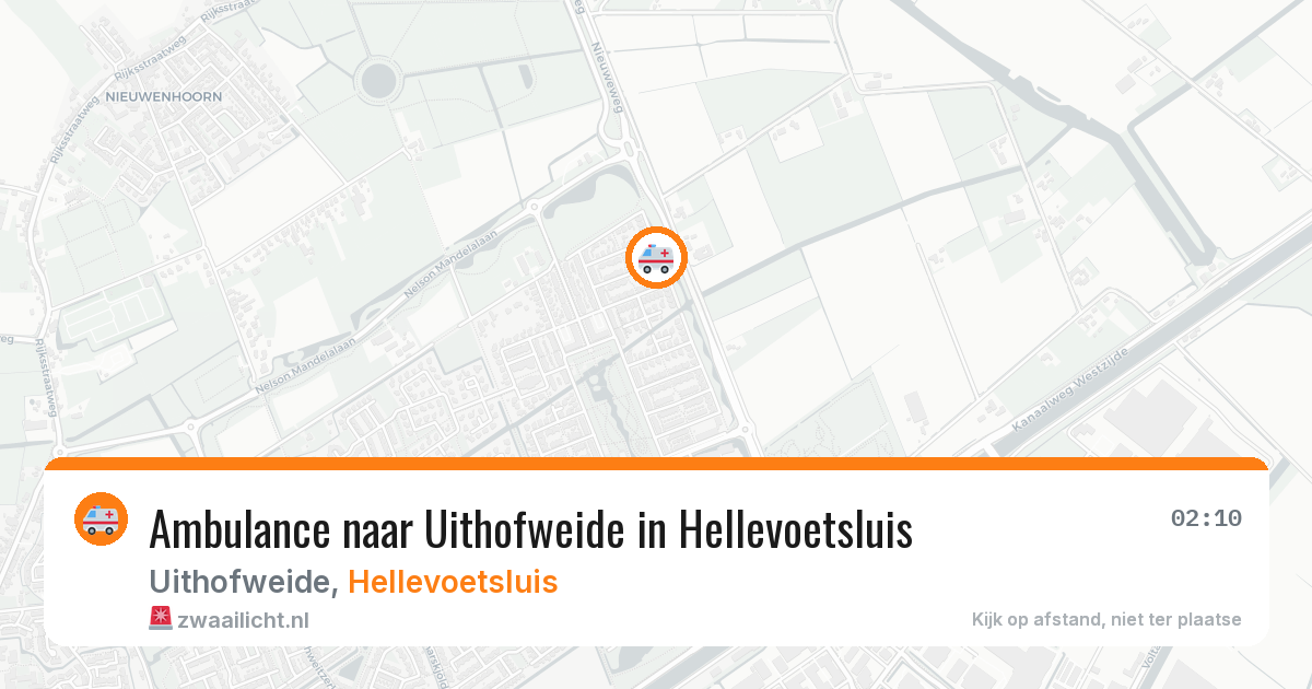 Ambulance naar Uithofweide in Hellevoetsluis — 14 jun 2026