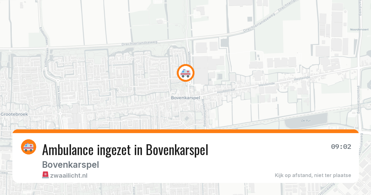 Ambulance ingezet in Bovenkarspel — 18 mrt 2026