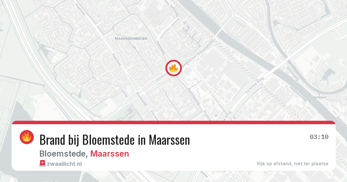 Brand bij Bloemstede in Maarssen — 19 jun 2026