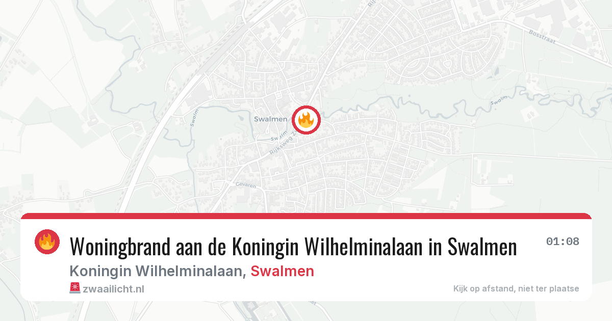 Woningbrand aan de Koningin Wilhelminalaan in Swalmen — 13 apr 2026